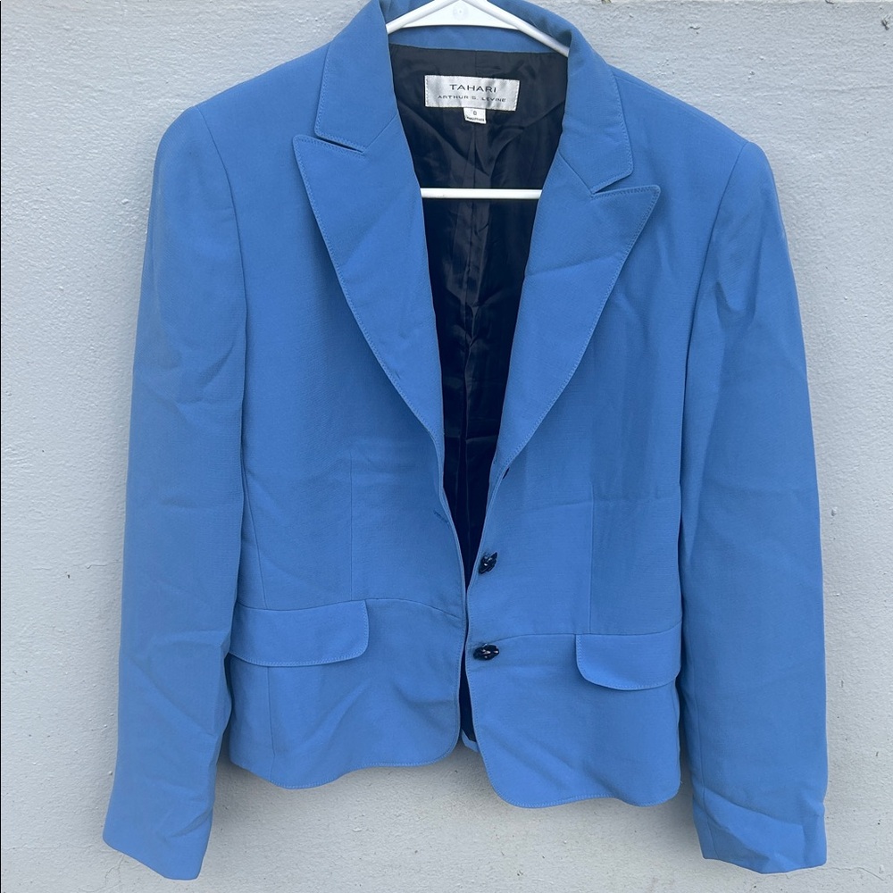 TAHARI. Women Blue Blazer
